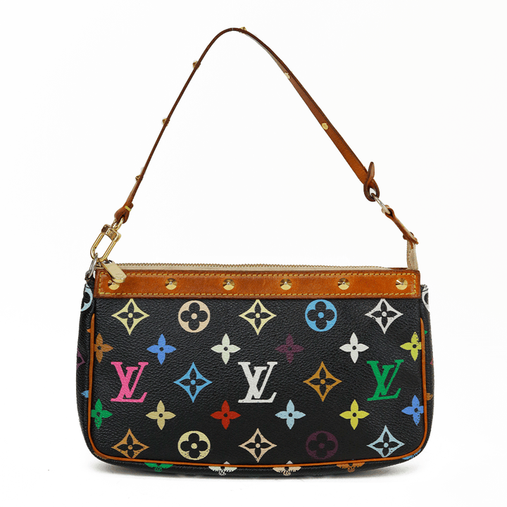 Louis Vuitton Takashi Murakami Black & Multicolor Monogram Pochette