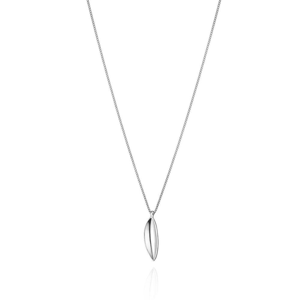 Jenny Bird Studio Pendant Silver Curb Chain Necklace