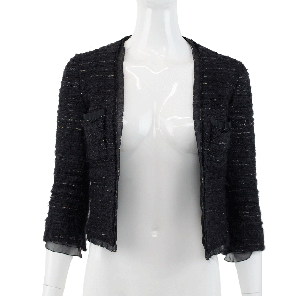 cropped wool jacket chanel