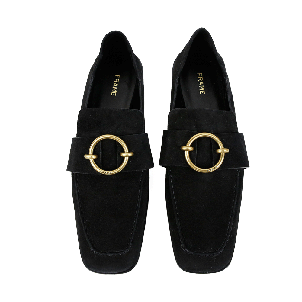 Frame Black Suede Le Montecito Loafers