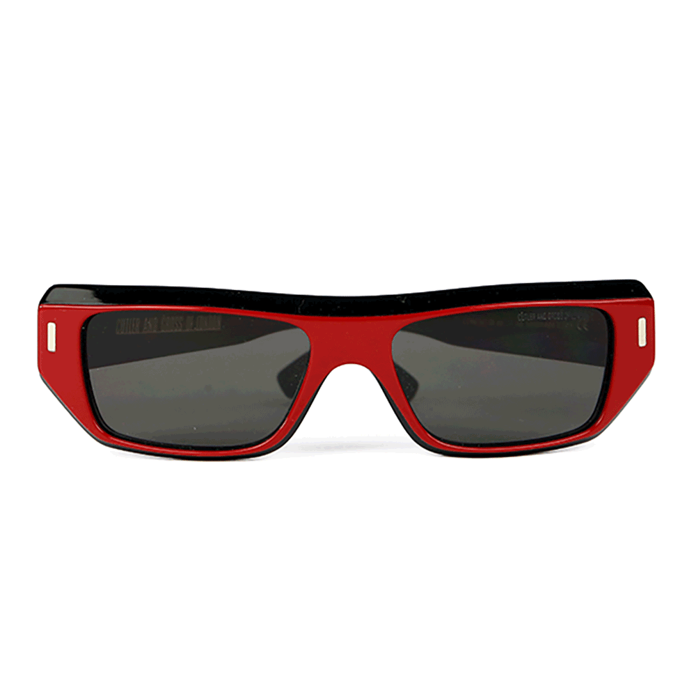 Front view of Cutler & Gross Red & Black Sunglasses