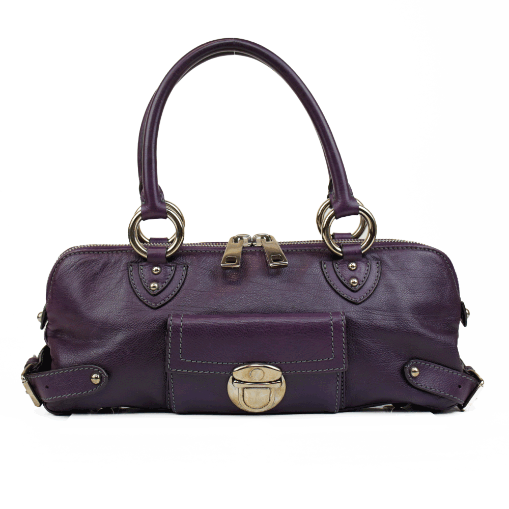 Marc Jacobs Purple Leather Top Handle Bag