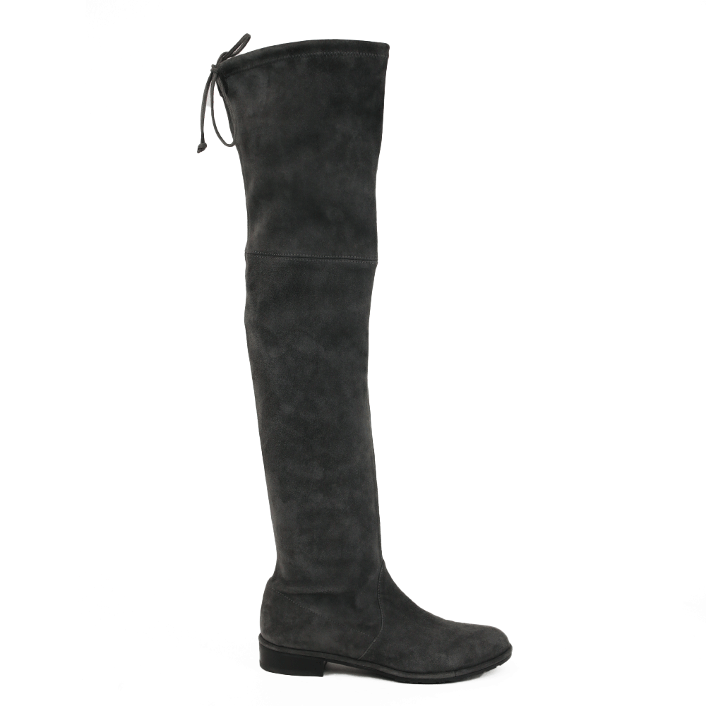 Stuart Weitzman Gray Suede Lowland Over The Knee Boots DBLTKE