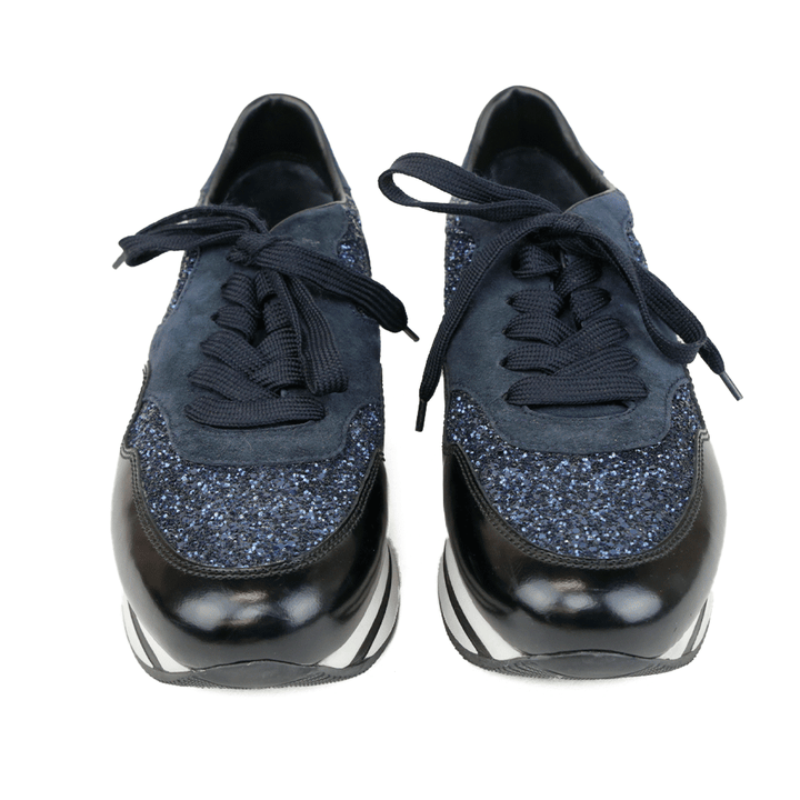 Hogan Black & Navy Glitter Sneakers