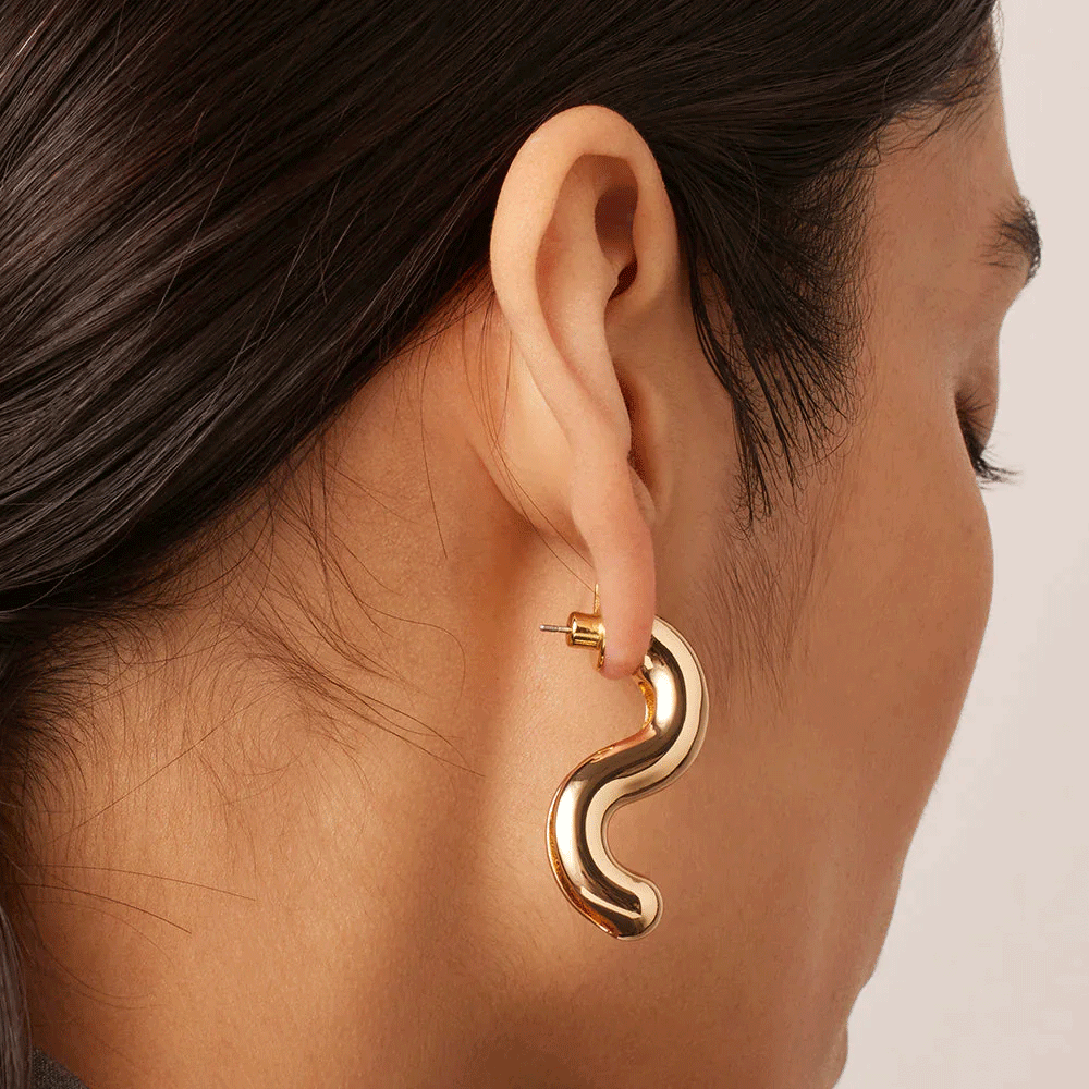 Jenny Bird Gold Ola Large Earrings