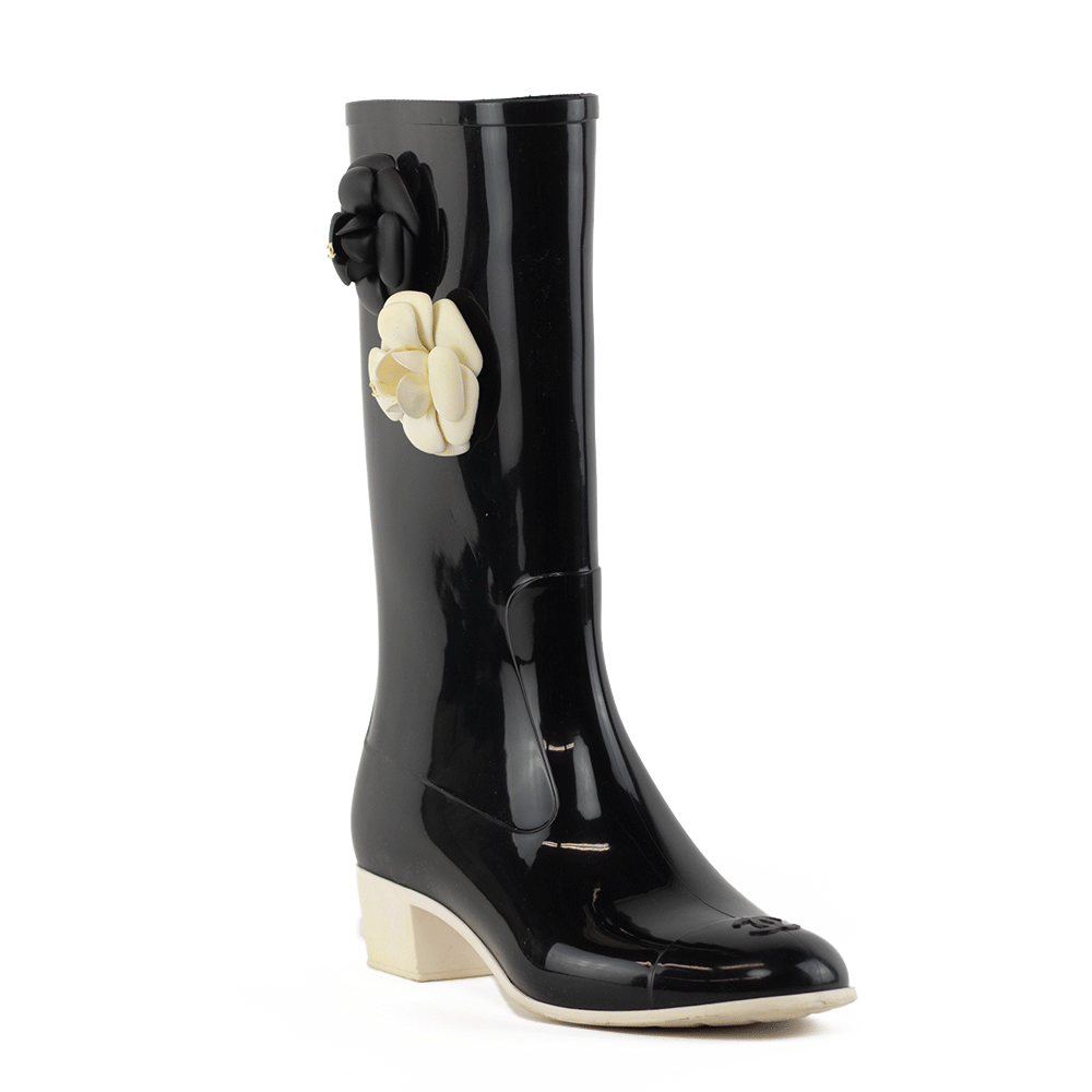 Chanel Flower Application Rainboot