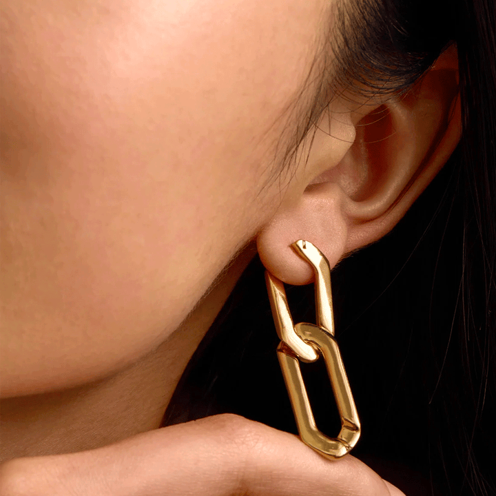 Jenny Bird Gold Rafael Chain Drop Earrings
