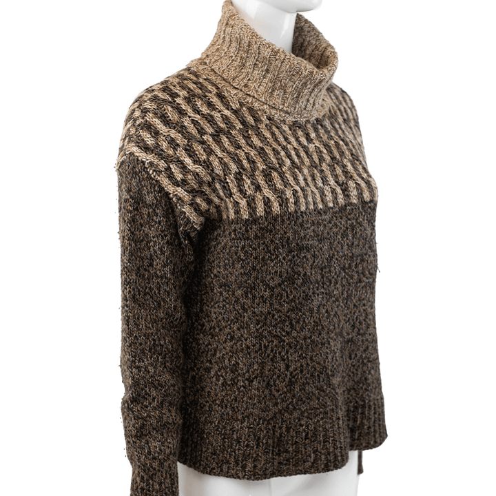 Veronica Beard Brown Knit Turtle Neck Sweater