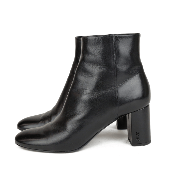 Saint Laurent Black Leather Ankle Boots