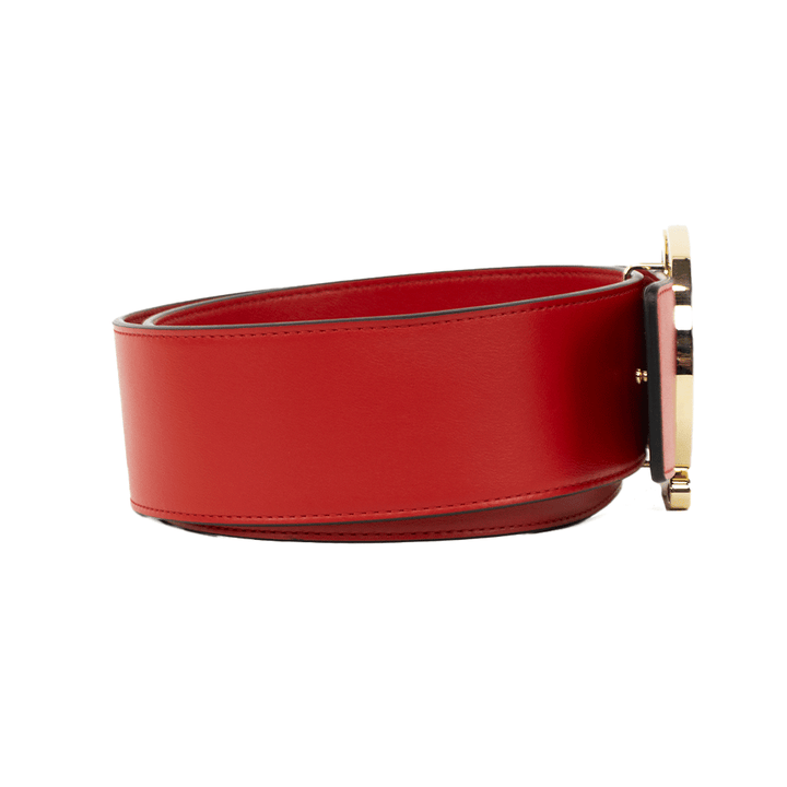 Christian Louboutin Loubiantic Logo Red Leather Belt