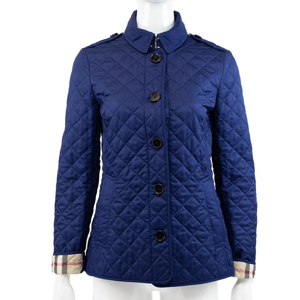 Burberry Navy Quilted Nylon Jacket