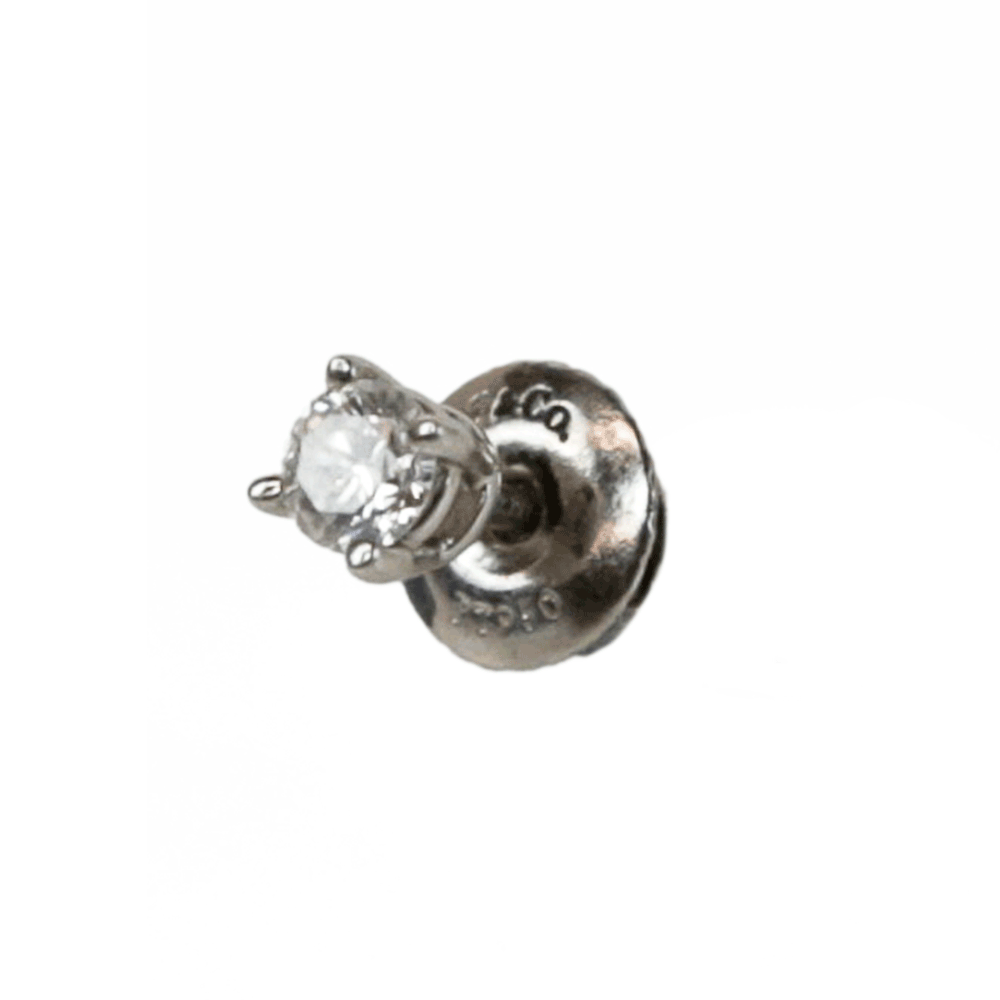 Tiffany & Co. Platinum Solitaire Diamond Stud Earrings
