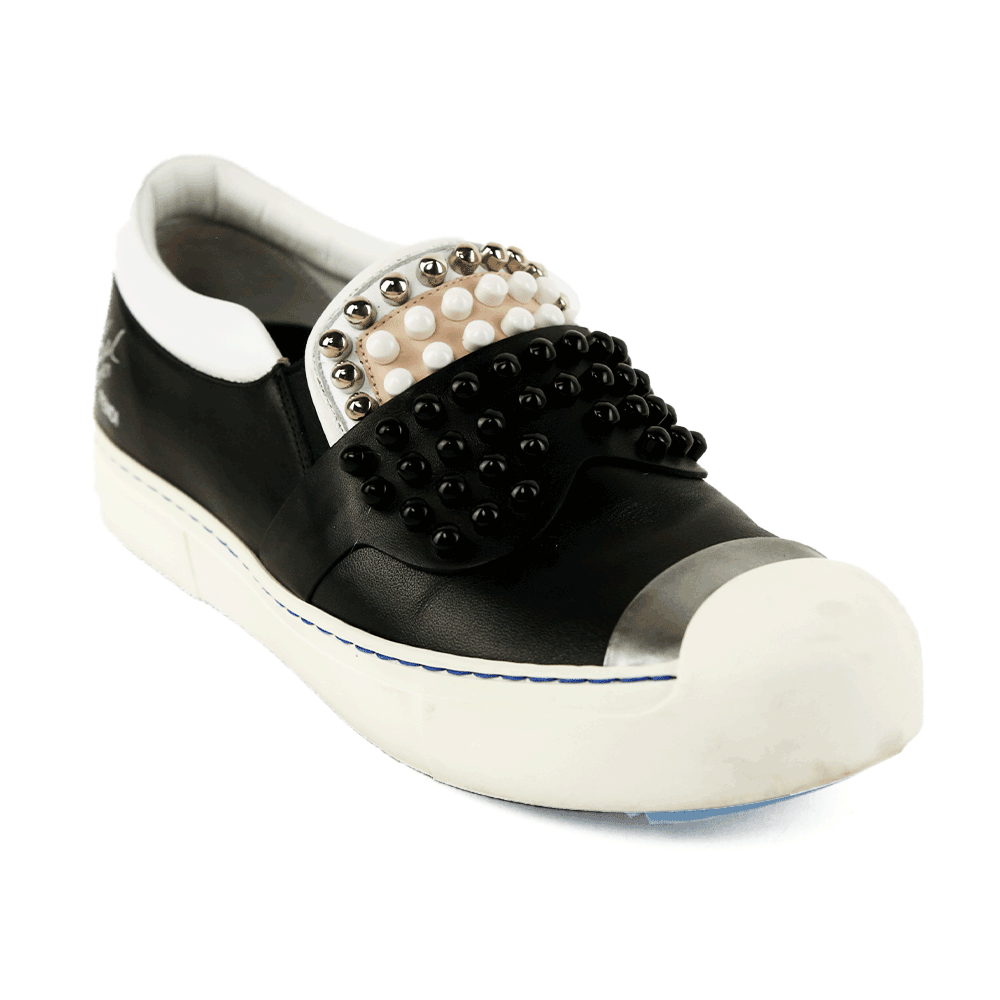 side view of Fendi Karlito Slip On Sneakers
