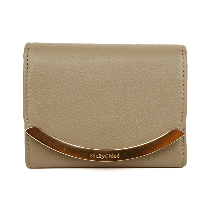 front view of See By Chloe Lizzie Tri-Fold Leather Wallet