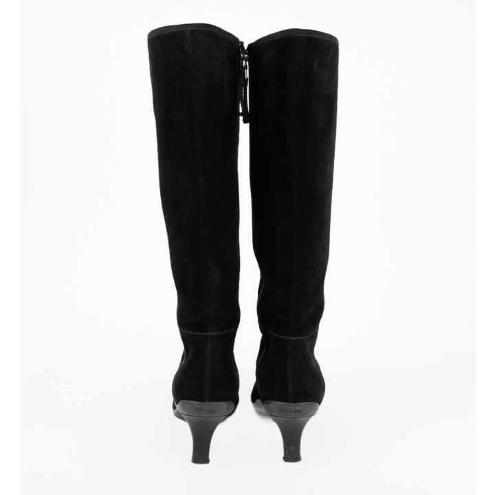 Prada Sport Black Suede Calf Boots