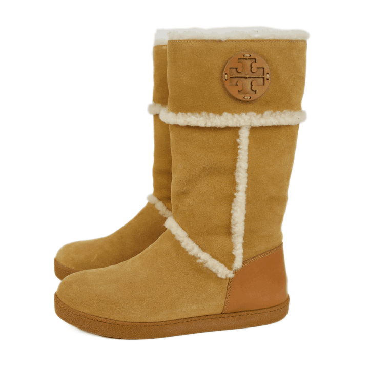 Tory Burch Amelie Shearling Logo Boots