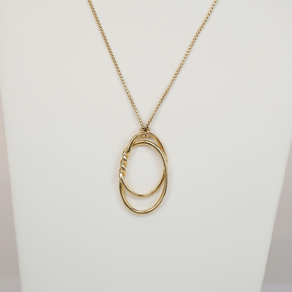 David Yurman Continuance 18 KT Gold Pendant Necklace