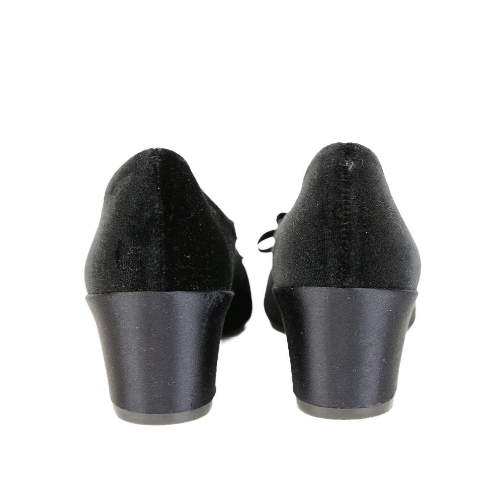 Tory Burch Black Velvet Bow Pumps