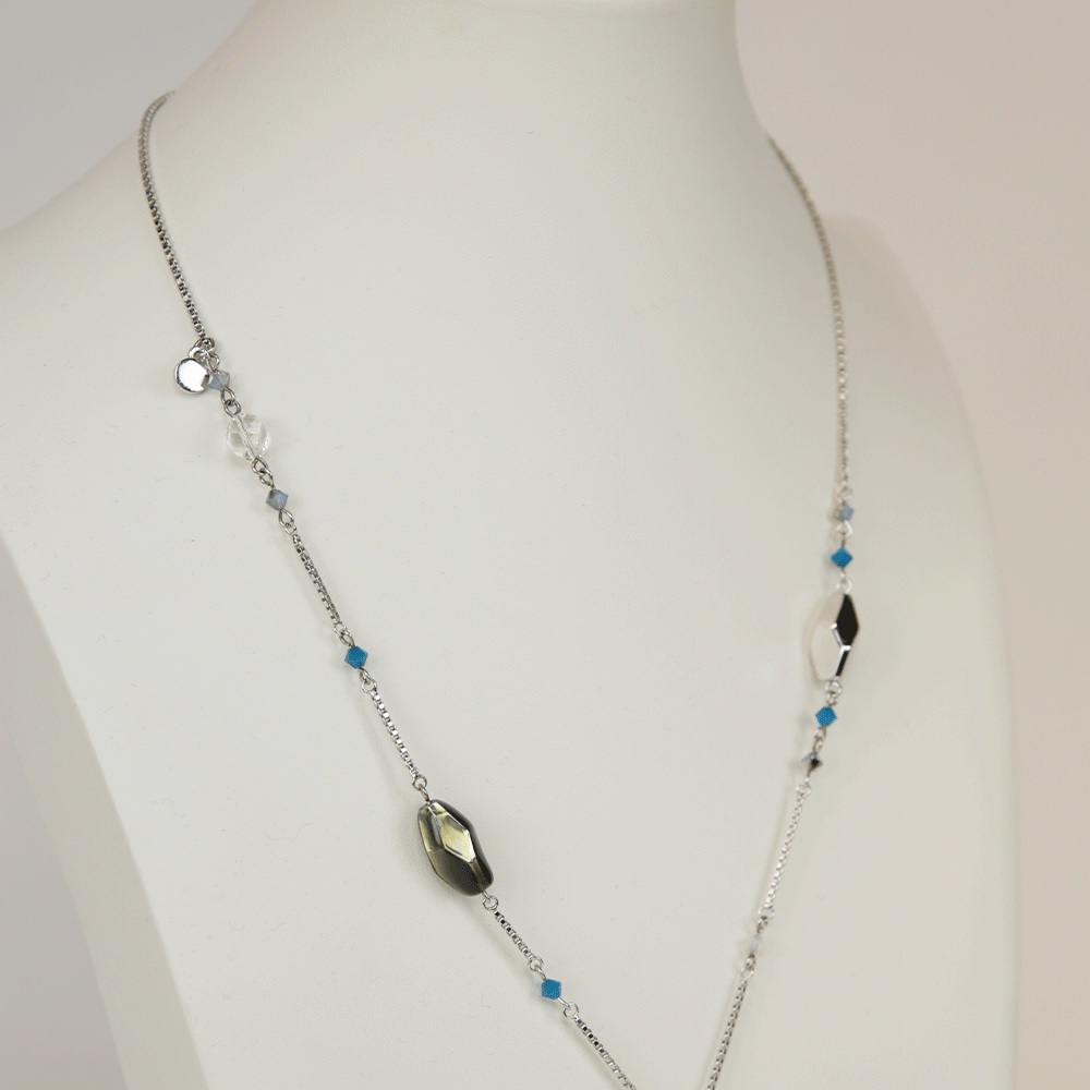 Swarovski Crystal Beaded Lariat Necklace