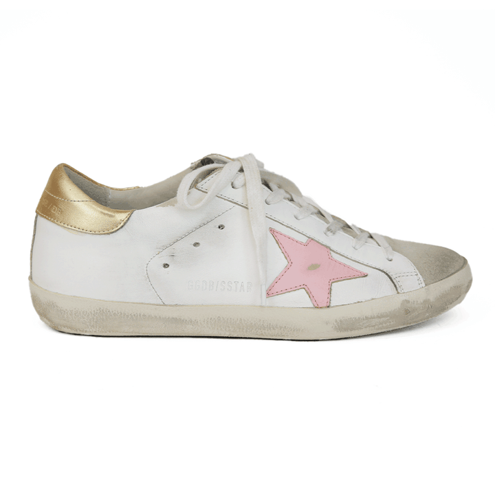 Golden Goose White Leather Superstar Sneakers