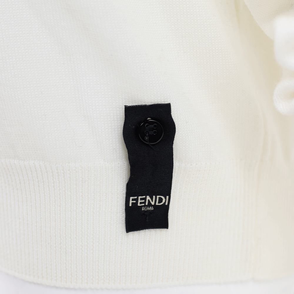 Fendi White & Blue FF Vertigo Sweater