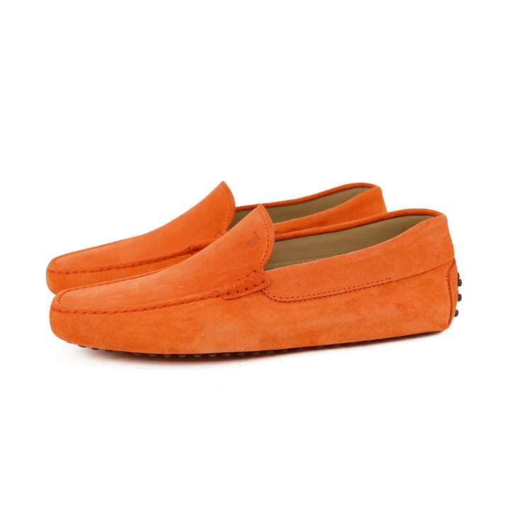 Tod's Orange Suede Men's Loafers