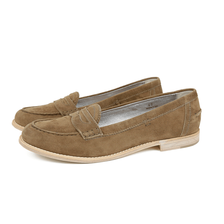 Tod's Brown Suede Penny Loafers