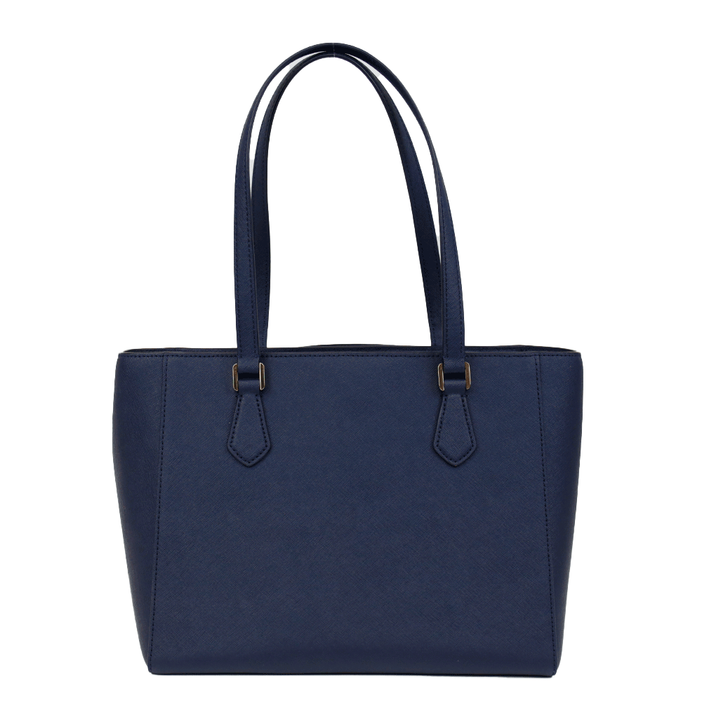 Tory Burch Navy Saffiano Leather Tote Bag