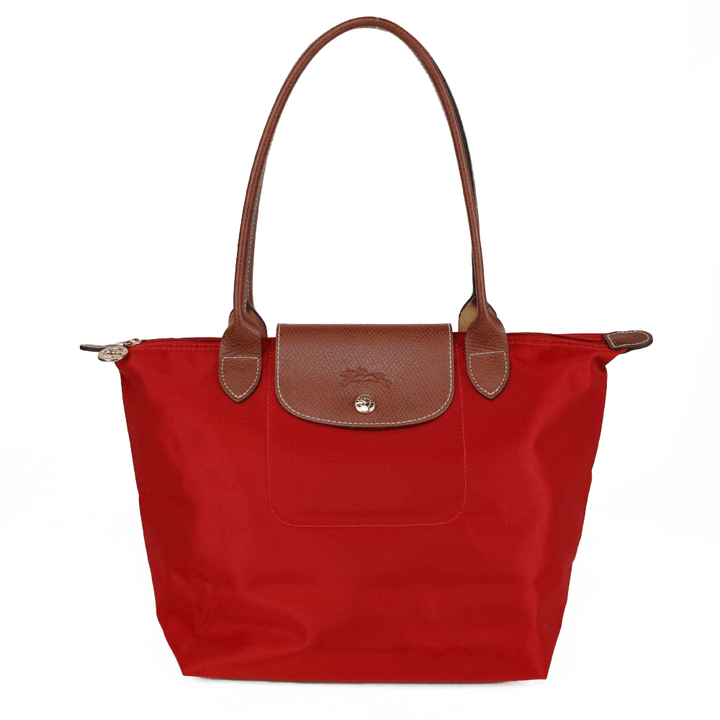 Longchamp Red Le Pliage Medium Tote Bag