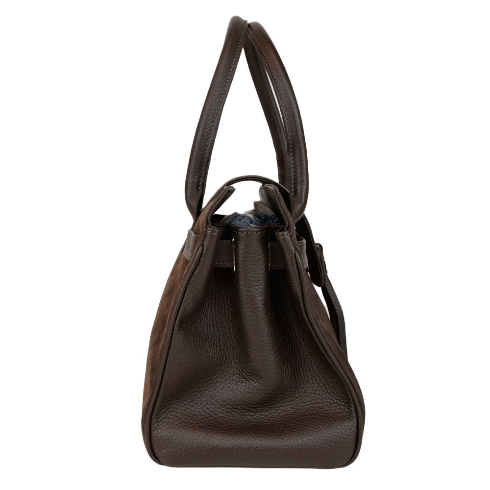 Fairfax & Favor Brown Suede & Leather Large Windsor Tote