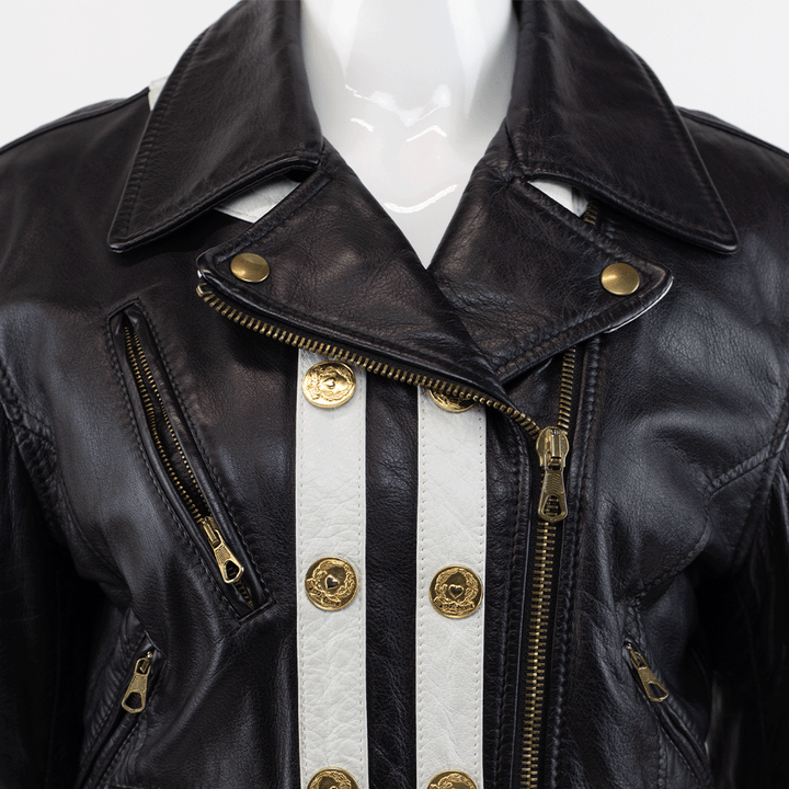 Moschino Cheap & Chic Vintage Leather Biker Jacket
