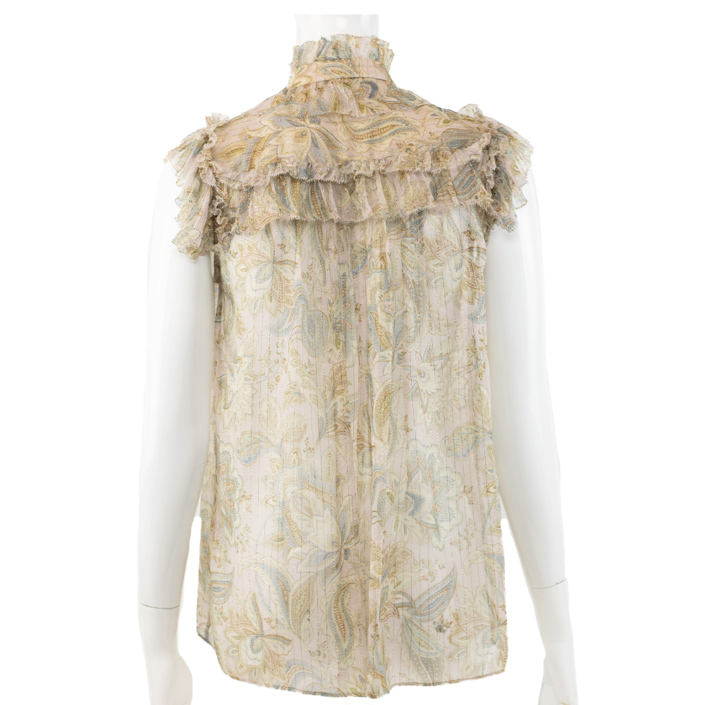 Zimmermann Paisley Print Sleeveless Blouse