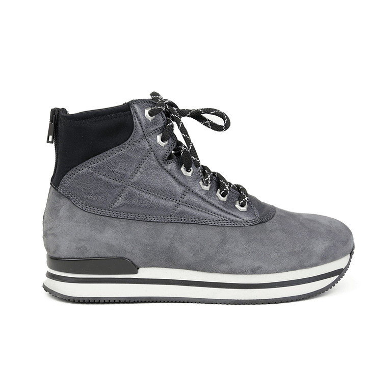 Hogan Suede & Leather Wedge Sneakers