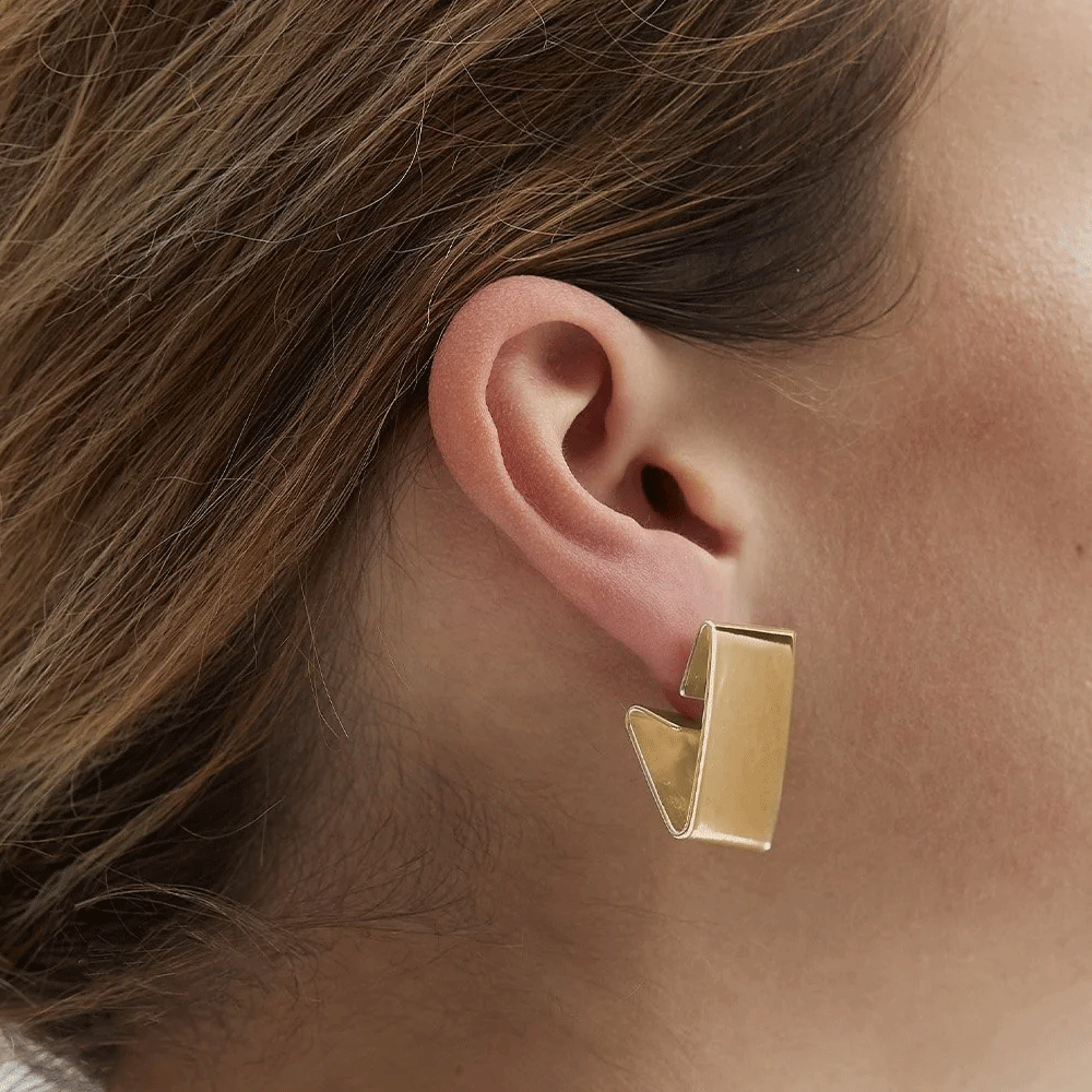 Jenny Bird All Love Large Gold Plated Stud Earrings