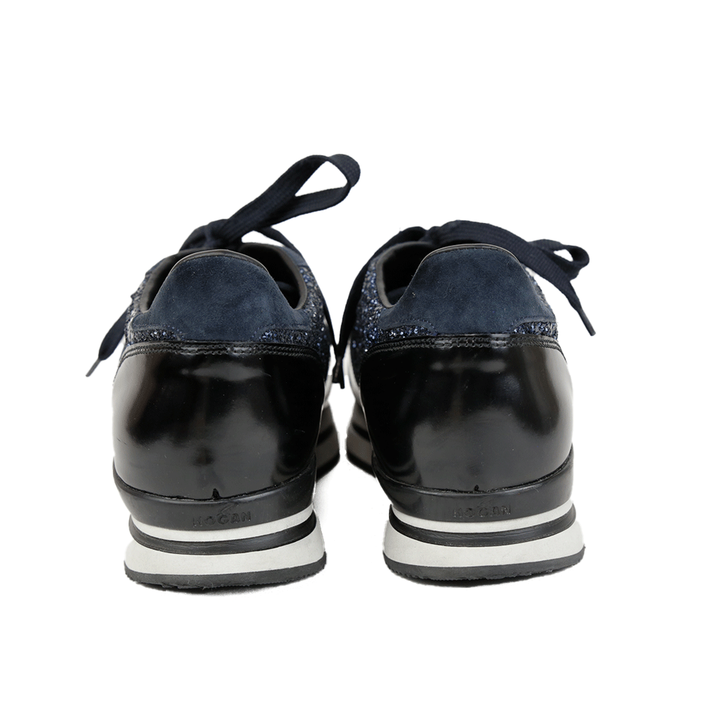 Hogan Black & Navy Glitter Sneakers