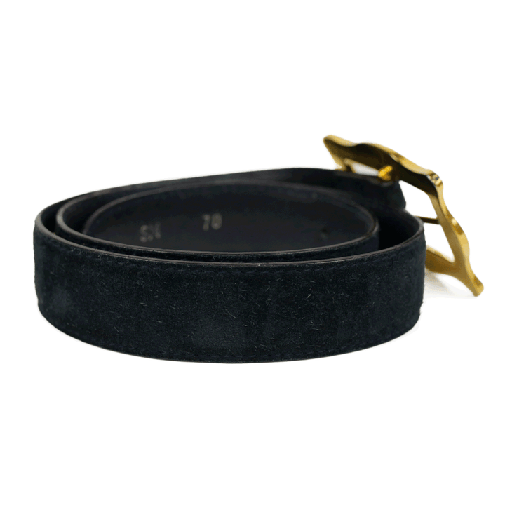 Paloma Picasso Vintage Navy Suede Belt