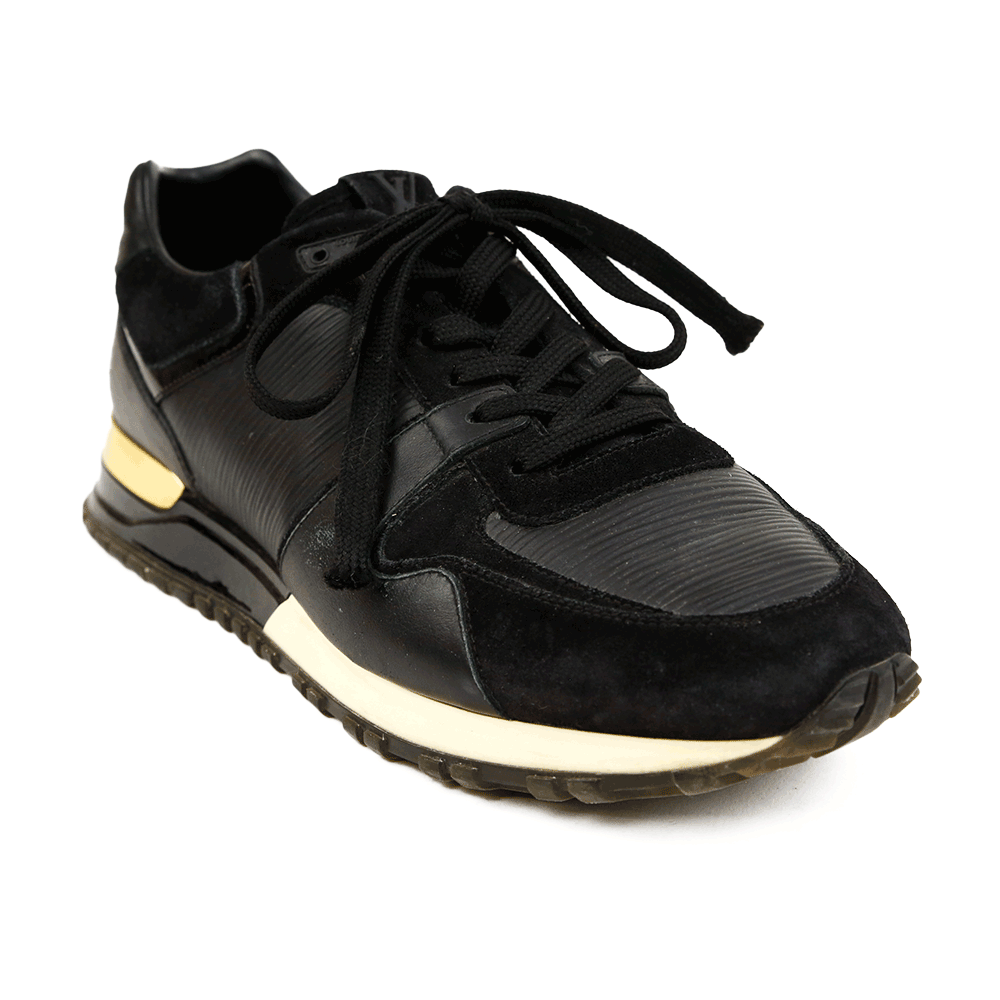 side view of Louis Vuitton Epi Leather & Suede Run Away Sneakers