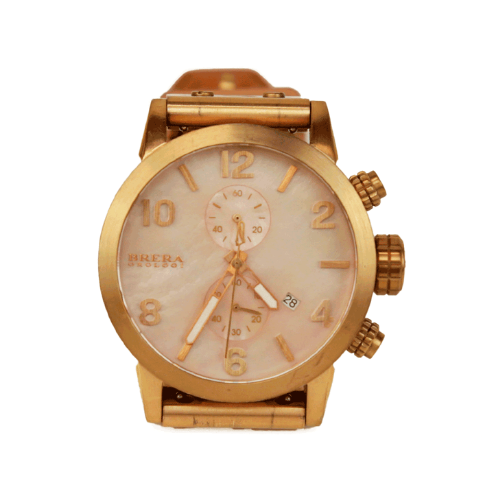 Brera Orologi Rose Gold Stainless Steel Chronograph Watch