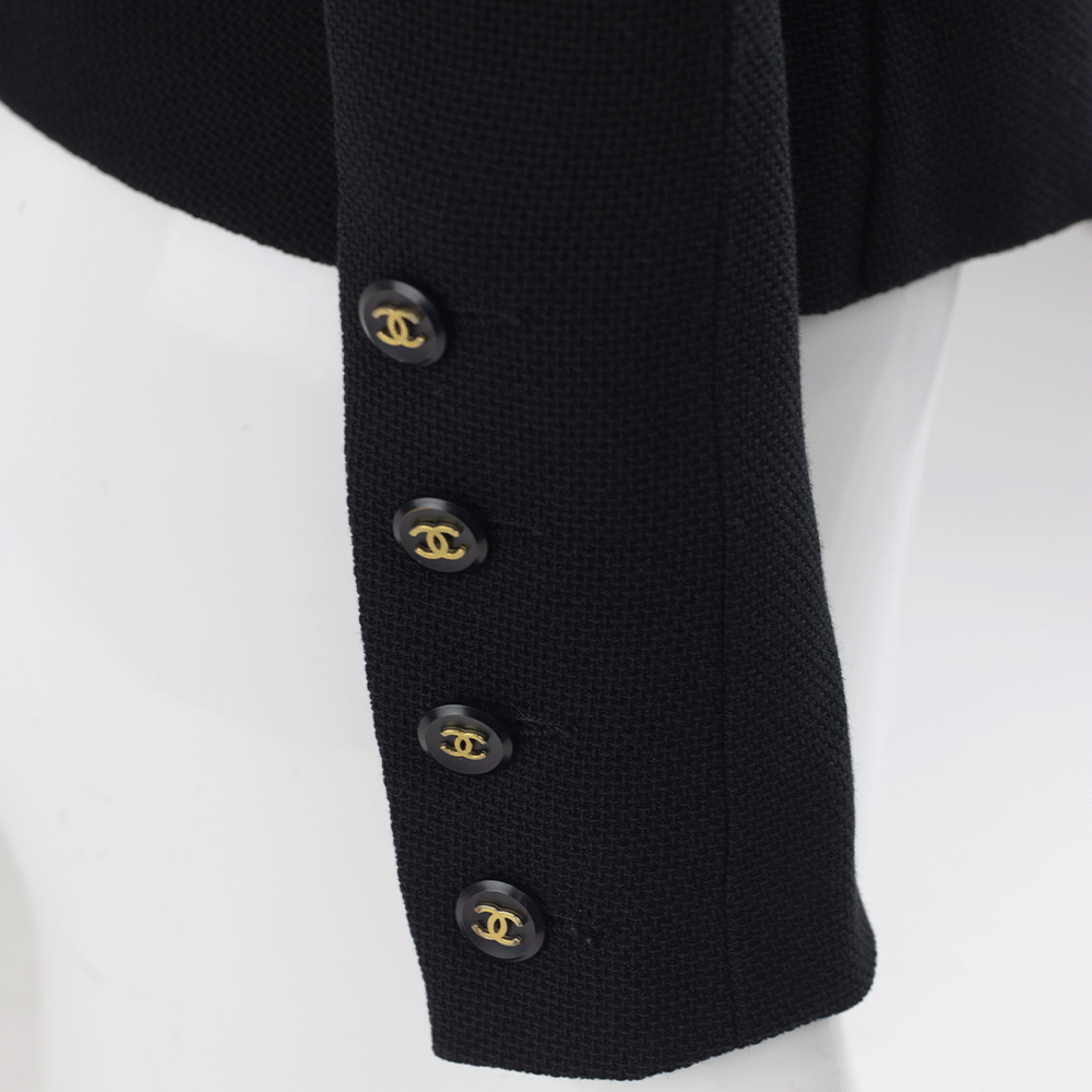 Chanel Vintage Belted Black Blazer