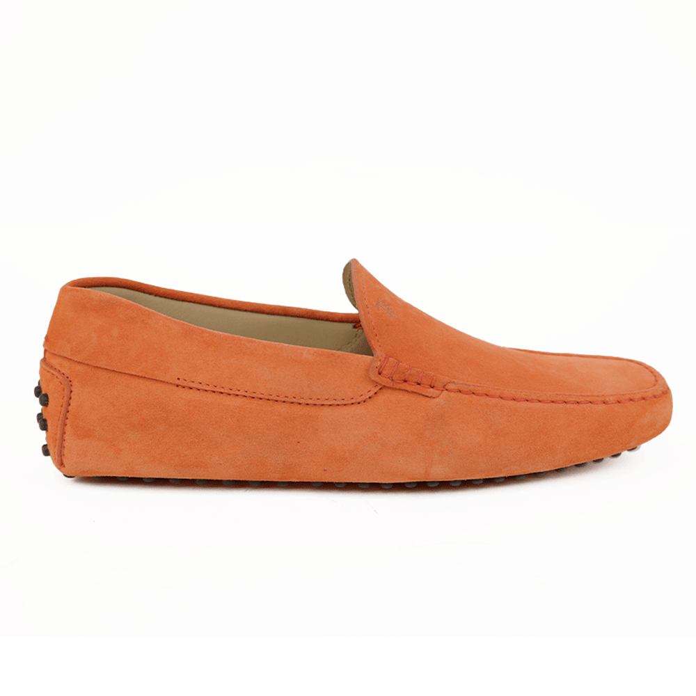 Tod's Orange Suede Men's Loafers
