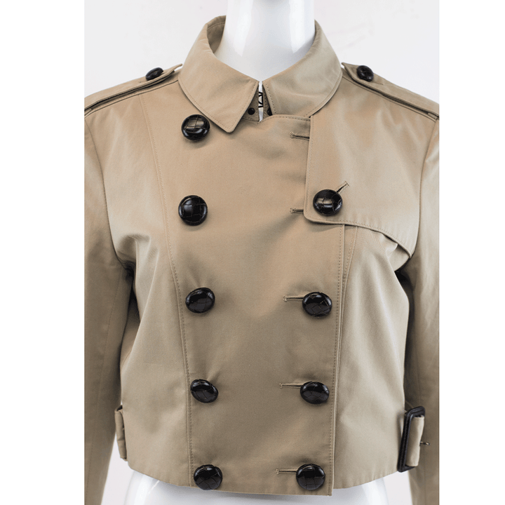 Burberry Prorsum Tan Cropped Trench Jacket