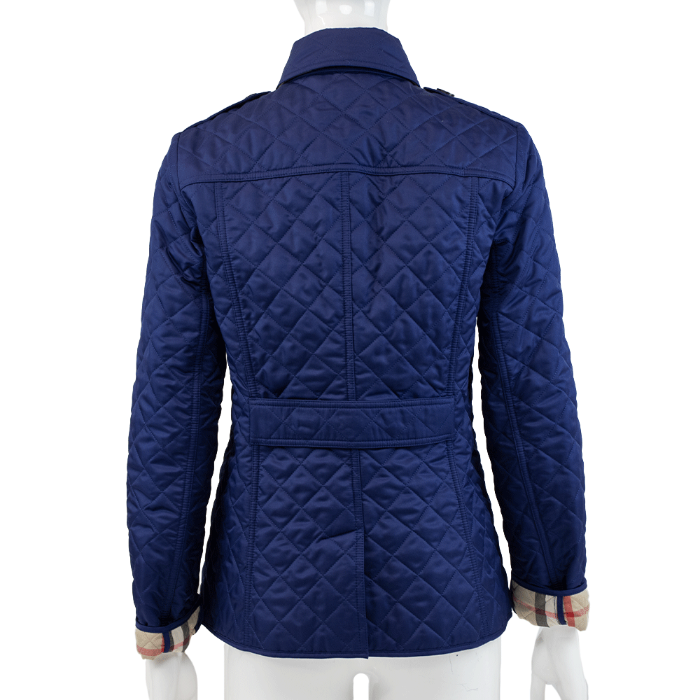 Burberry Navy Quilted Nylon Jacket