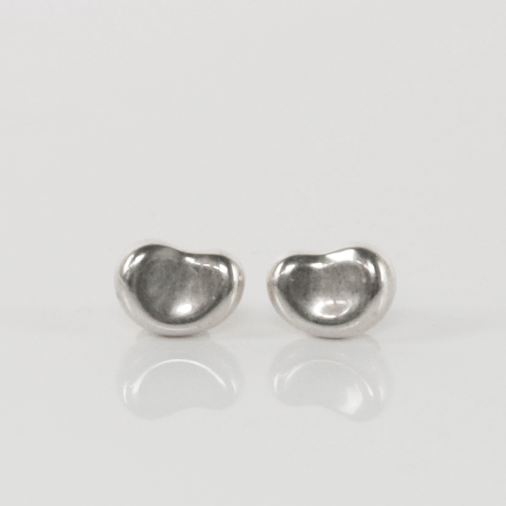 Tiffany & Co. Sterling Silver Bean Design Earrings