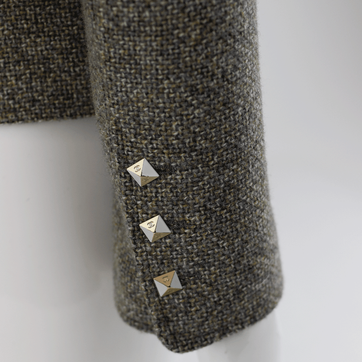 Chanel Vintage Gray Tweed Jacket