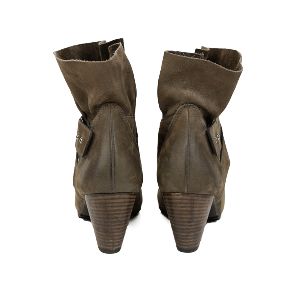Paul Green Gray Nubuck Suede Ankle Boots