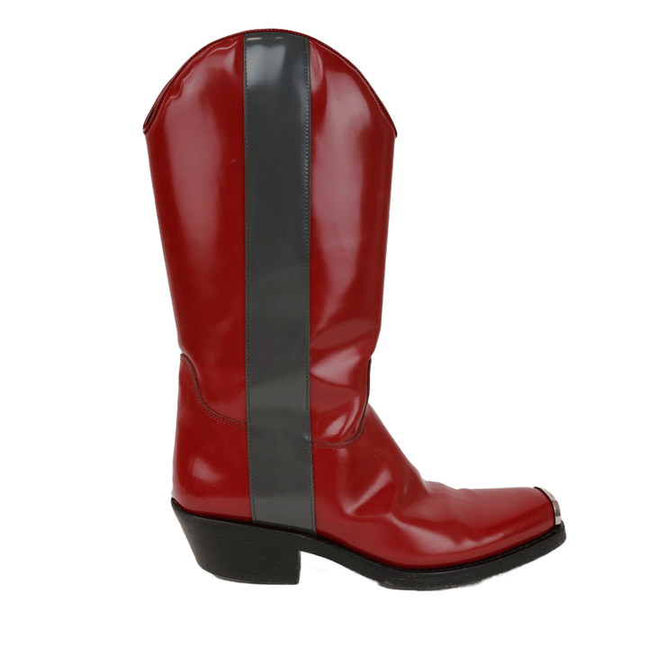Calvin Klein 205W39NYC Ellie Red Leather Cowboy Boots