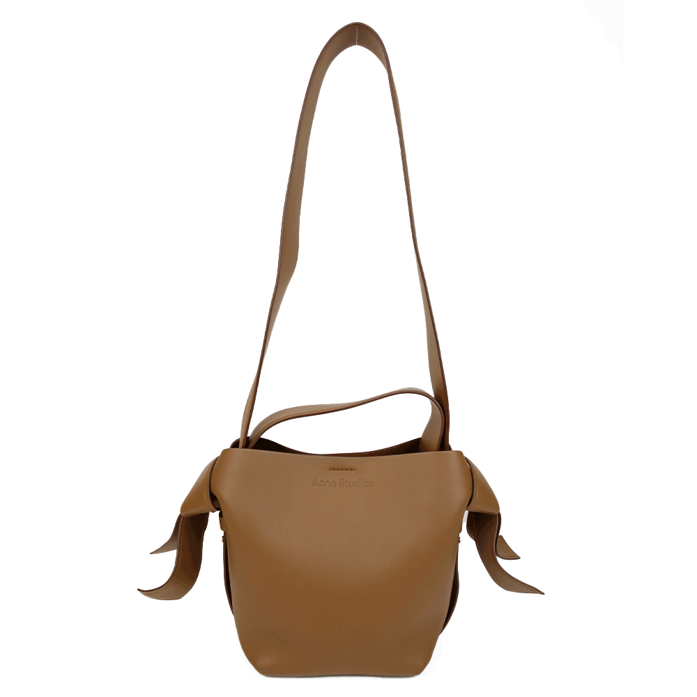 Acne Studios Mini Musubi Brown Leather Top Handle Bag