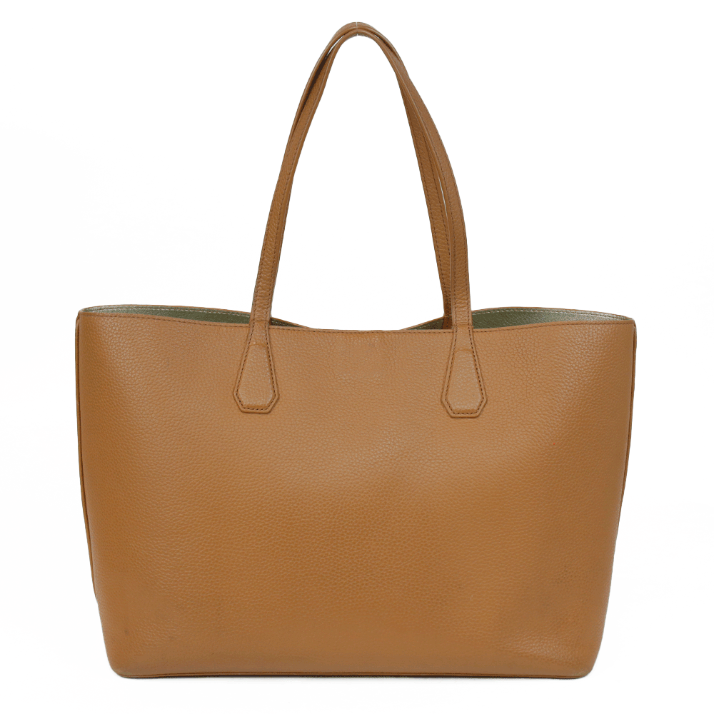 Tory Burch Caramel Leather Tote Bag