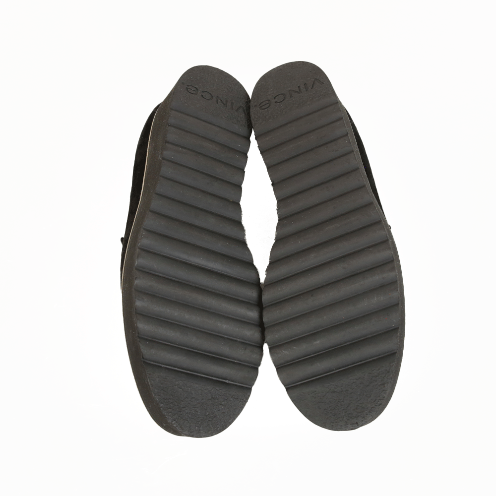 Vince Black Suede Platform Loafers