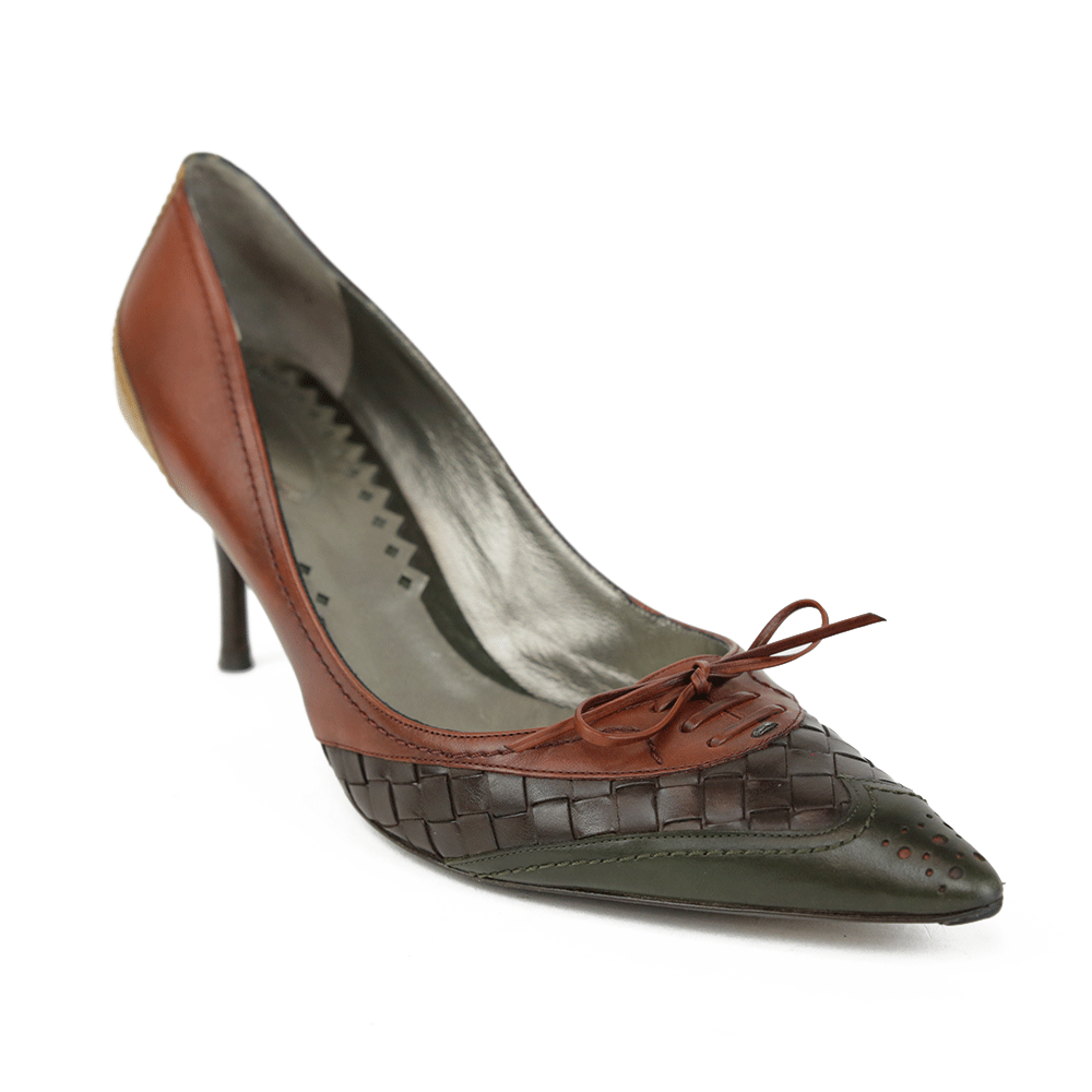 Bottega Veneta Vintage Leather Intrecciato Pumps
